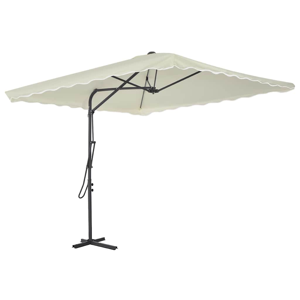 E-shop Multidom Vonkajší slnečník s oceľovou tyčou 250x250 cm pieskový