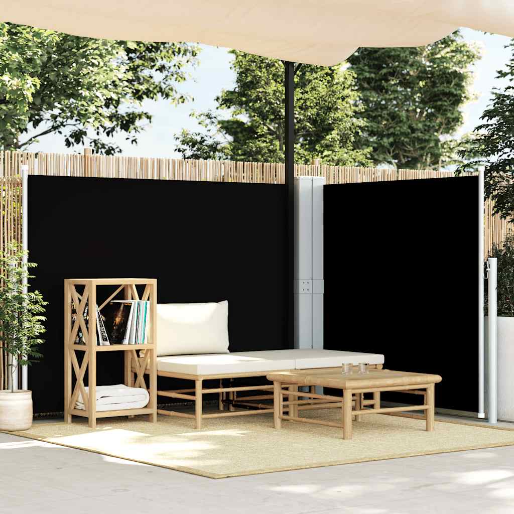 E-shop Multidom Zaťahovacia bočná markíza, čierna 140x1000 cm