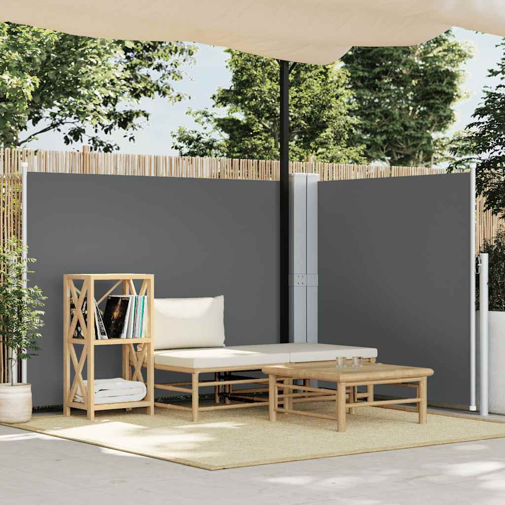 E-shop Multidom Zaťahovacia bočná markíza, antracitová 140x1000 cm