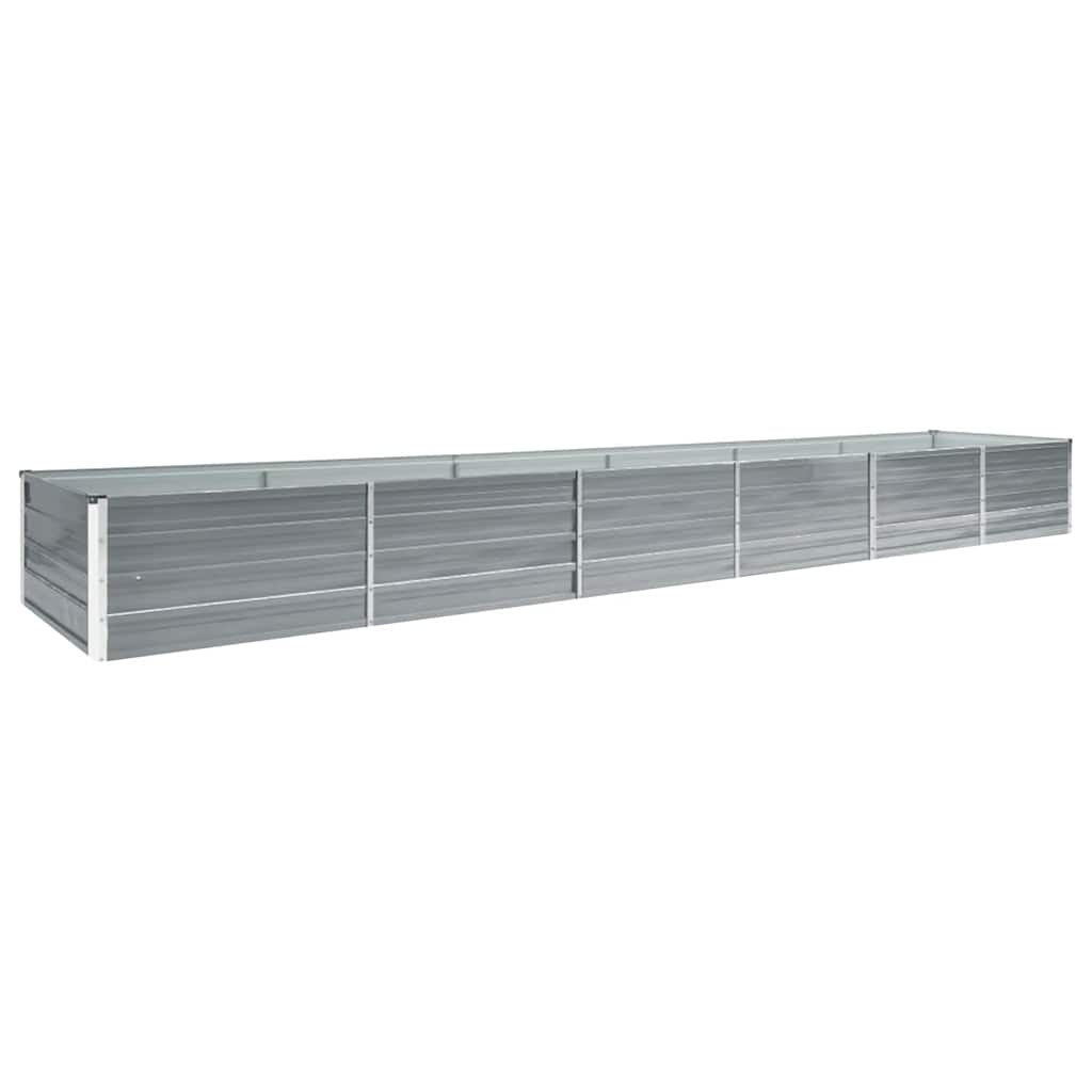 E-shop Multidom Vyvýšený záhradný záhon, pozinkovaná oceľ 480x80x45 cm, sivý