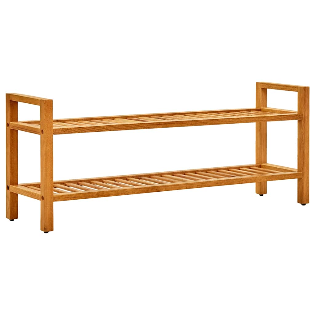 E-shop Multidom Regál na topánky s 2 policami 100x27x40 cm, dubový masív