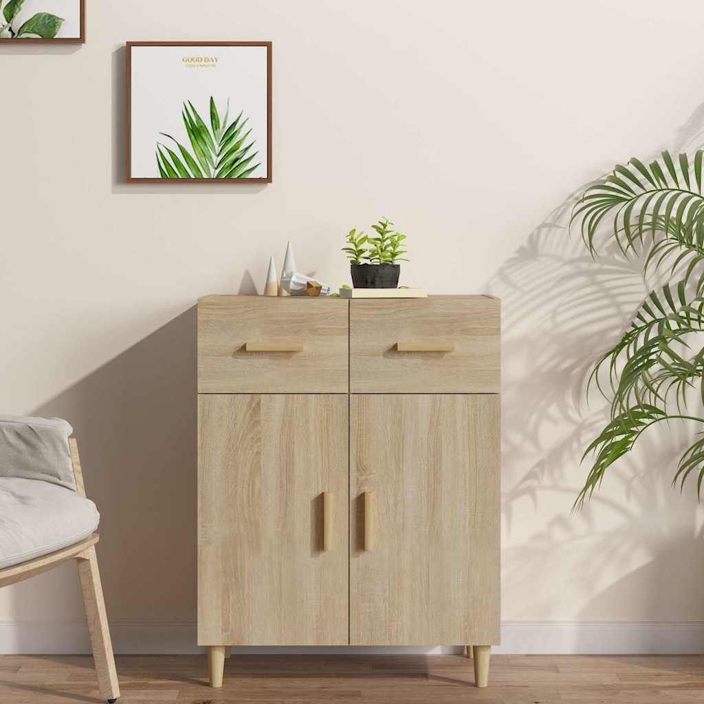E-shop Multidom Komoda dub sonoma 69,5x34x89 cm spracované drevo