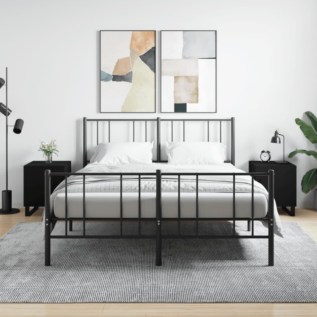 E-shop Multidom Nočné stolíky 2 ks čierne 40x40x50 cm kompozitné drevo