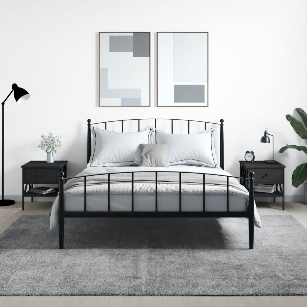 E-shop Multidom Nočné stolíky 2 ks čierne 40x42x45 cm kompozitné drevo