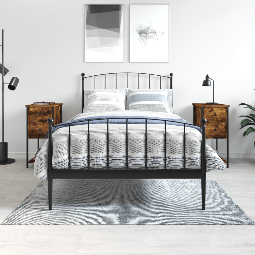 E-shop Multidom Nočné stolíky 2 ks, tmavý dub 32x42x70 cm, kompozitné drevo