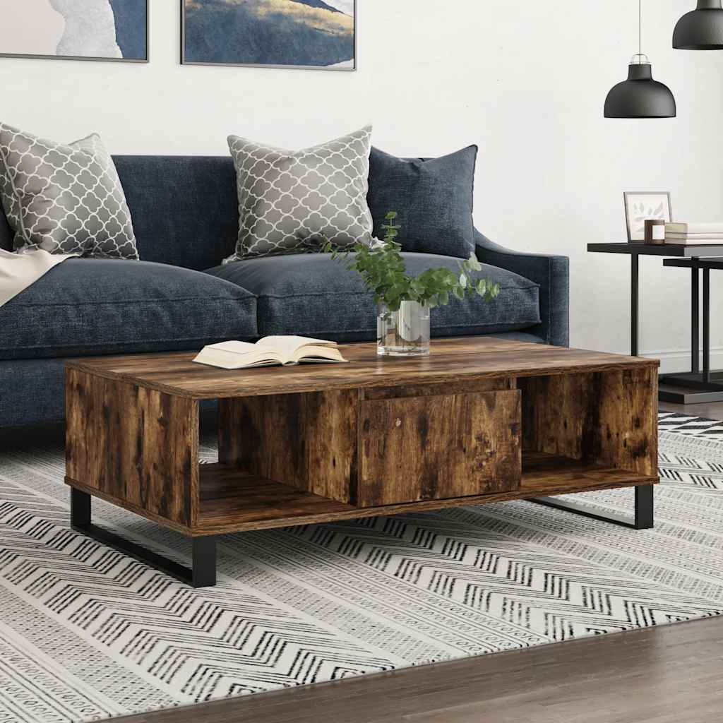 E-shop Multidom Konferenčný stolík dymový dub 104x60x35 cm kompozitné drevo