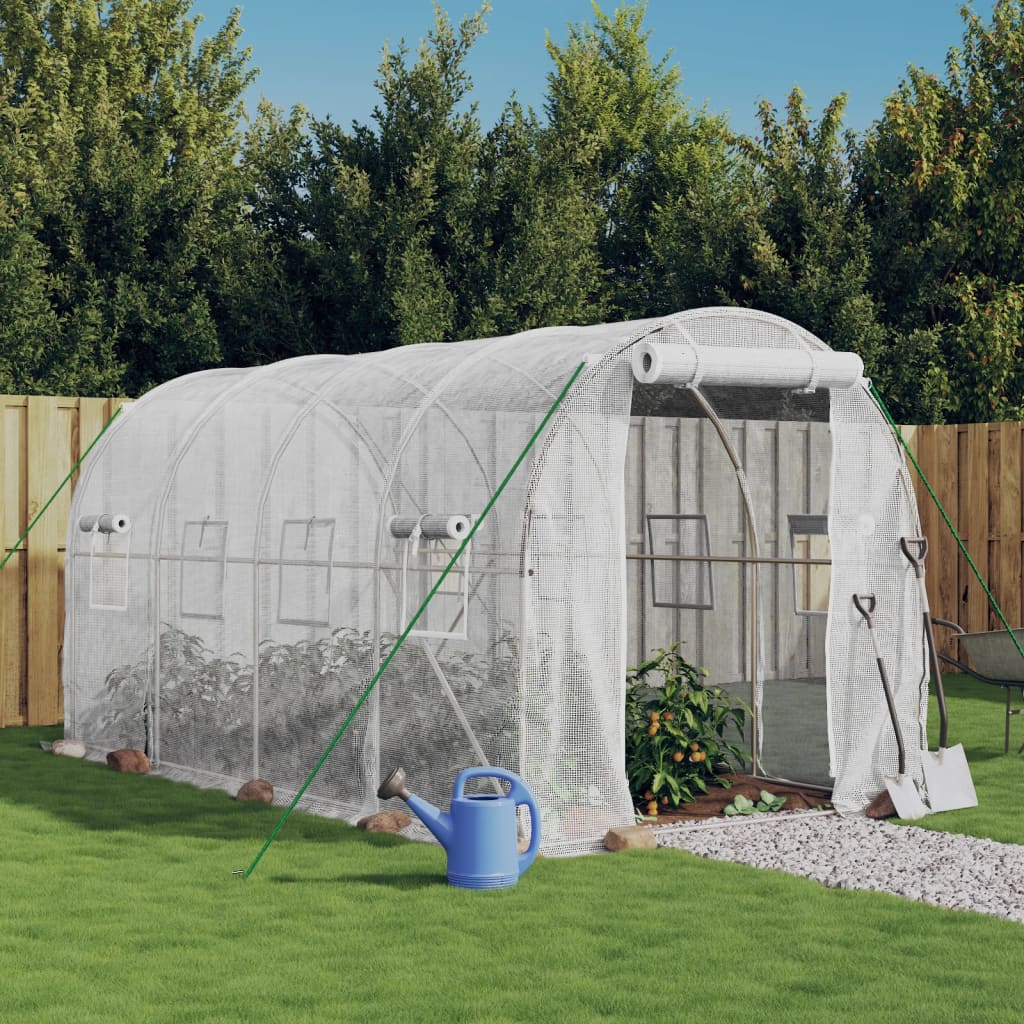 Multidom Fóliovník s oceľovým rámom biely 8 m² 4x2x2 m