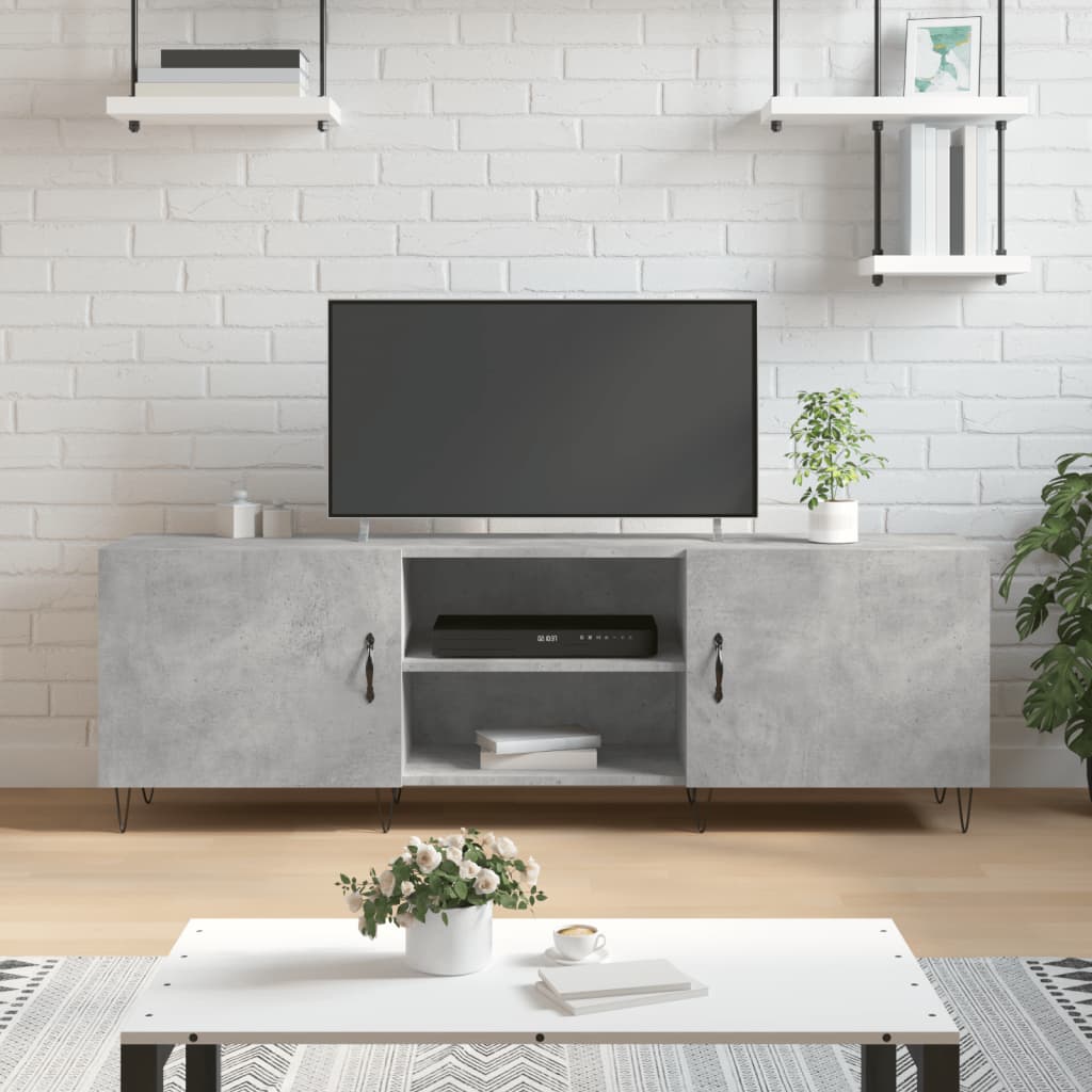 E-shop Multidom TV skrinka betónovosivá 150x30x50 cm kompozitné drevo