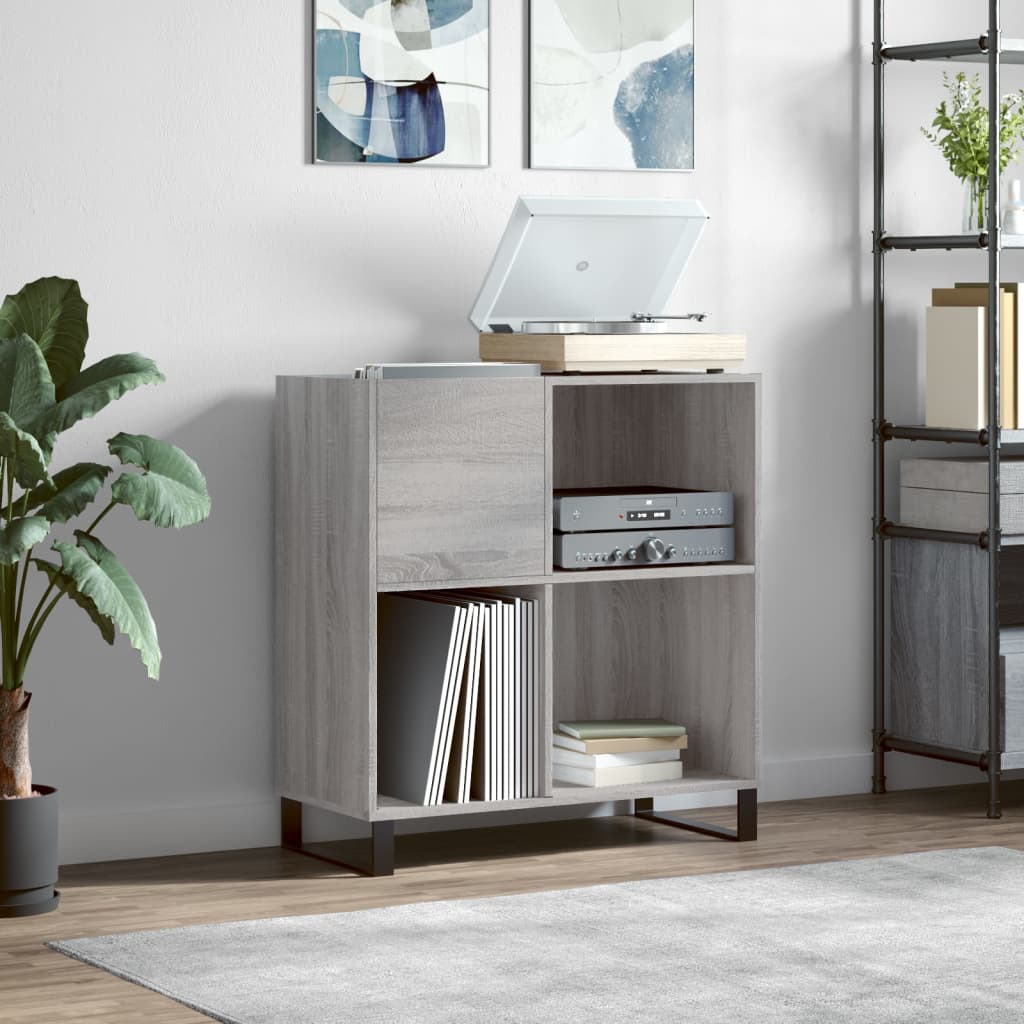 E-shop Multidom Skrinka na platne sivá sonoma 84,5x38x48 cm kompozitné drevo