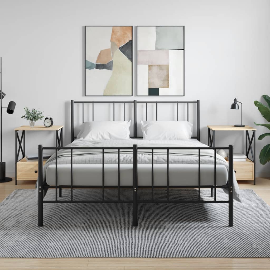 E-shop Multidom Nočné stolíky 2 ks, dub sonoma 50x41x65 cm, kompozitné drevo