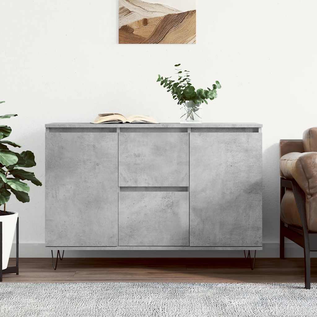 E-shop Multidom Komoda betónovo sivá 101,5x35x70 cm kompozitné drevo
