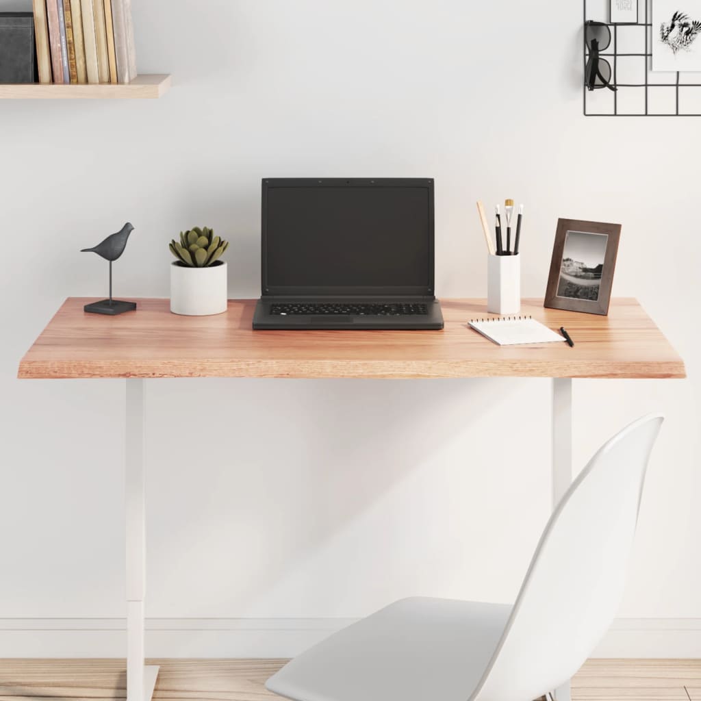 E-shop Multidom Stolová doska svetlohnedá 100x60x2 cm ošetrený dub živé hrany