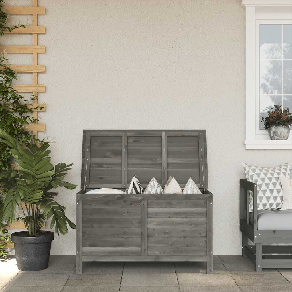 E-shop Multidom Záhradný úložný box antracitový 99x49,5x58,5 cm jedľový masív