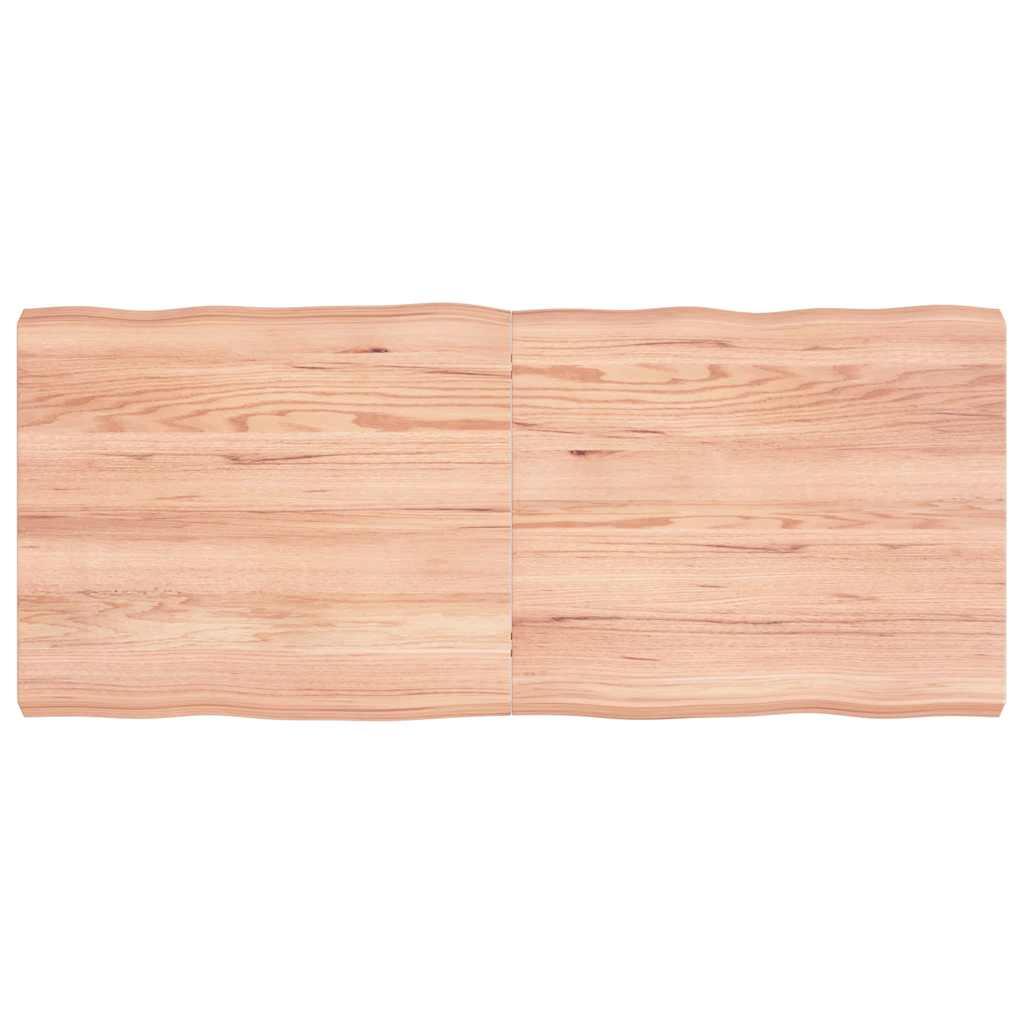E-shop Multidom Stolová doska svetlohnedá 140x60x(2-6)cm ošetrený masív hrany