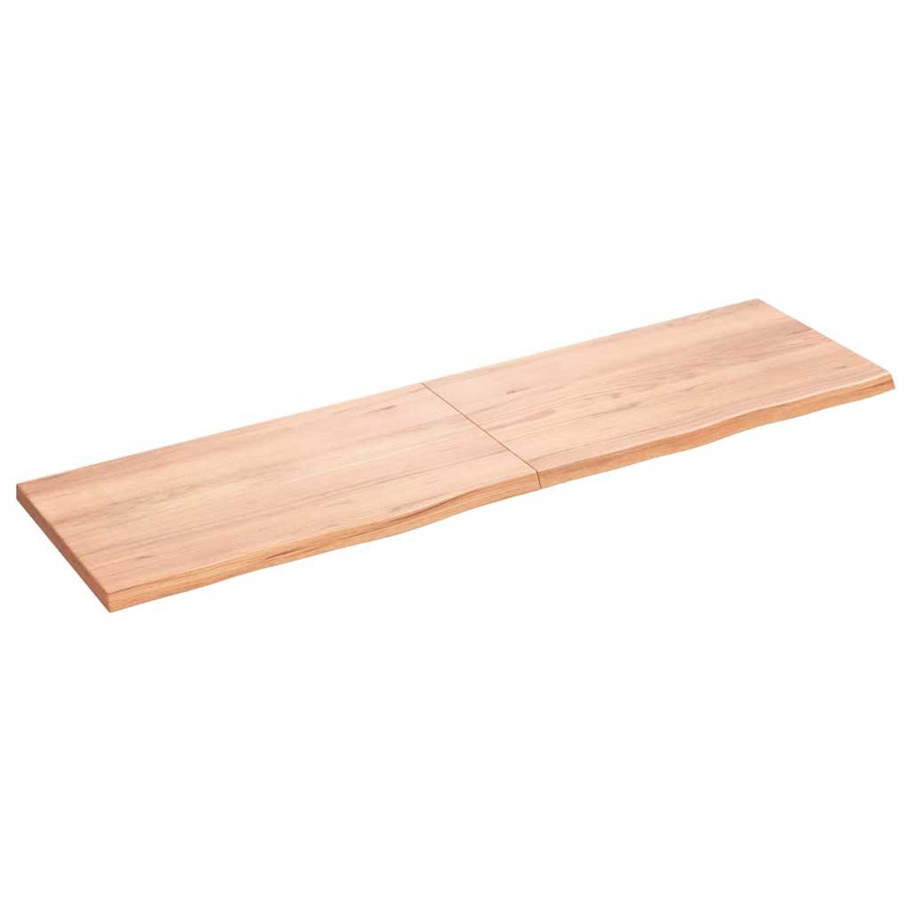 E-shop Multidom Stolová doska bledohnedá 180x50x(2-4) cm ošetrený masívny dub
