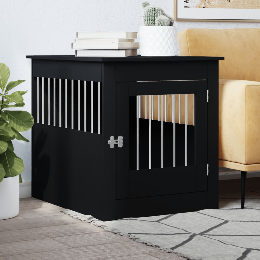 E-shop Multidom Nábytková prepravka pre psa čierna 64,5x80x71 cm kompozit.drevo