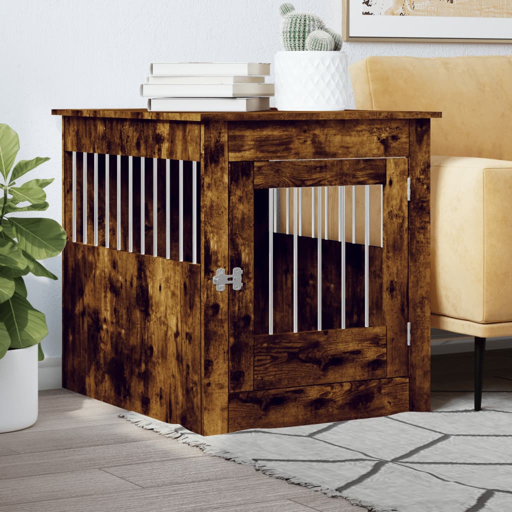 E-shop Multidom Nábytková prepravka pre psa dymový dub 64,5x80x71cm komp. drevo