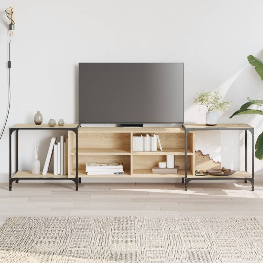E-shop Multidom TV skrinka dub sonoma 203x37x50 cm kompozitné drevo