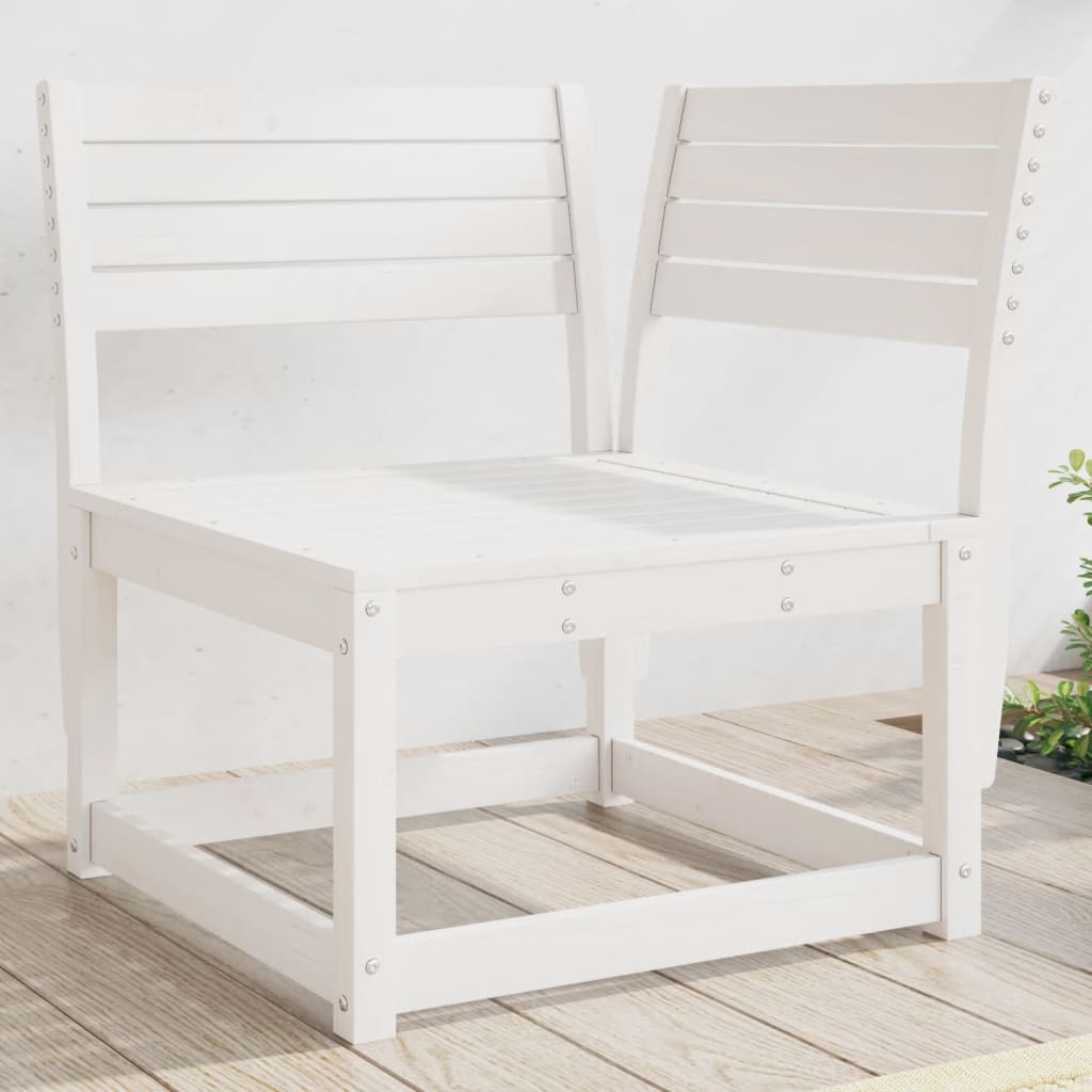 E-shop Multidom Záhradná pohovka rohová biela 73x73x78 cm masívna borovica