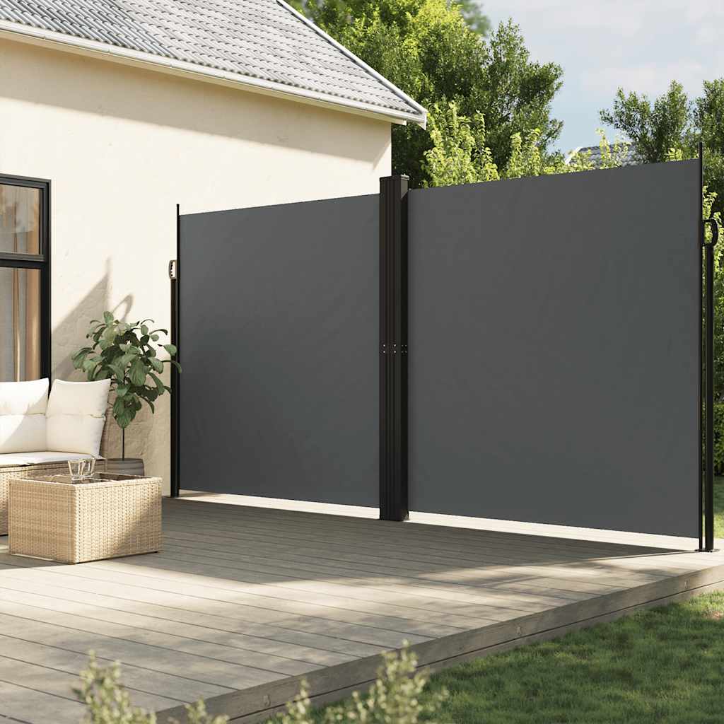 E-shop Multidom Zaťahovacia bočná markíza, antracitová 200x600 cm