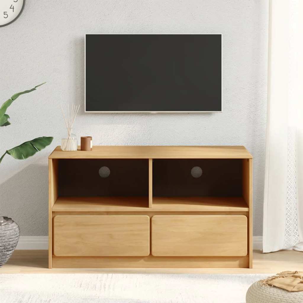 E-shop Multidom Skrinka so zásuvkami SAUDA dub 99x43x55 cm borovicový masív