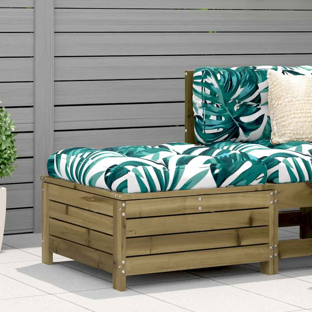 E-shop Multidom Záhradná taburetka 62x63,5x32 cm impregnovaná borovica