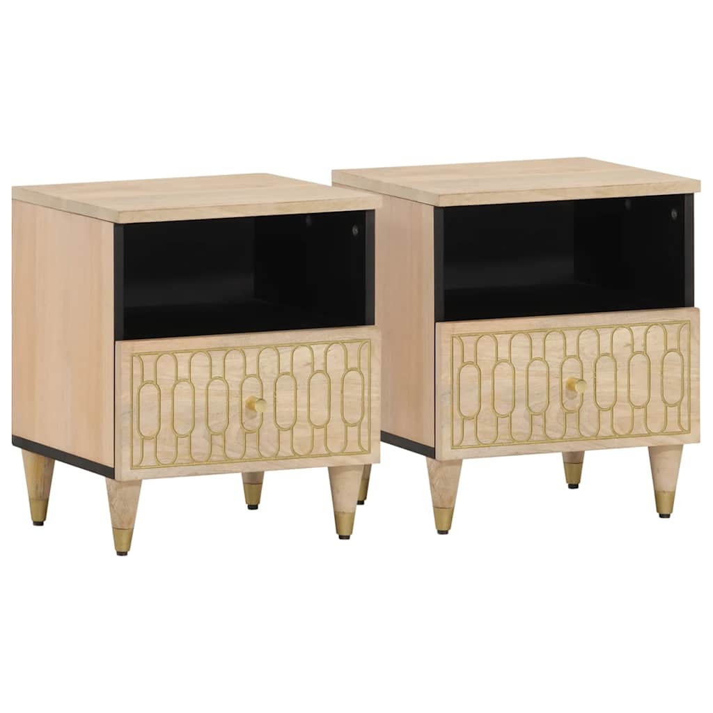 E-shop Multidom Nočné stolíky 2 ks 40x33x46 cm masívne mangovníkové drevo