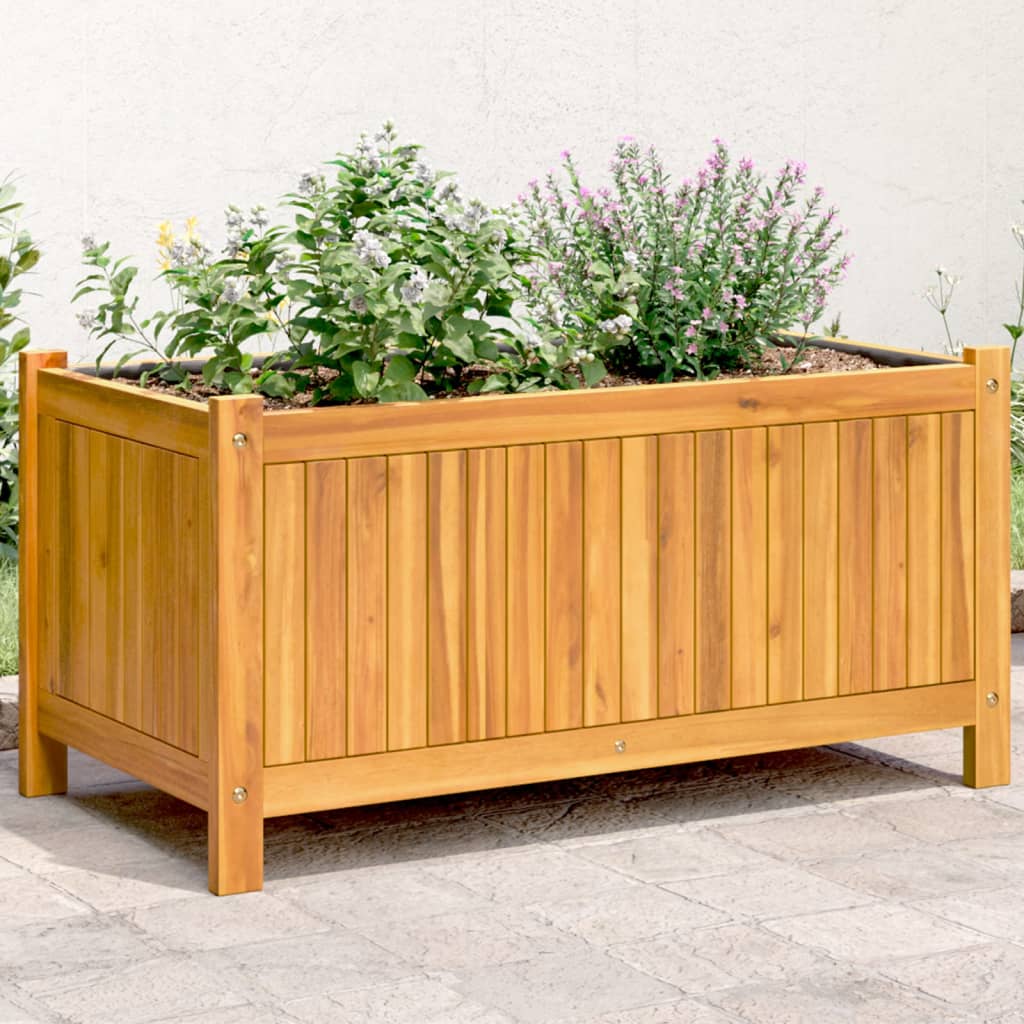 E-shop Multidom Záhradný kvetináč s vložkou 80x42x40 cm, akáciový masív