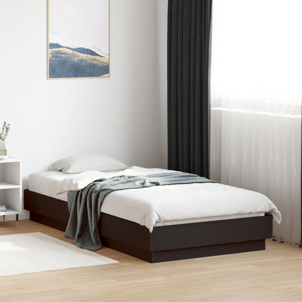 E-shop Multidom Posteľný rám čierny 75x190 cm kompozitné drevo