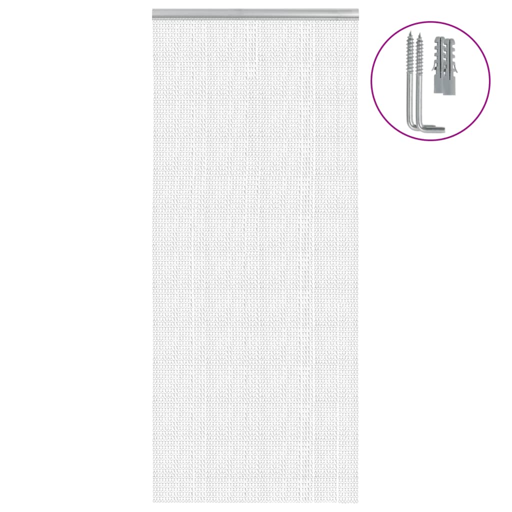 E-shop Multidom Záves na dvere 90x220 cm hliník