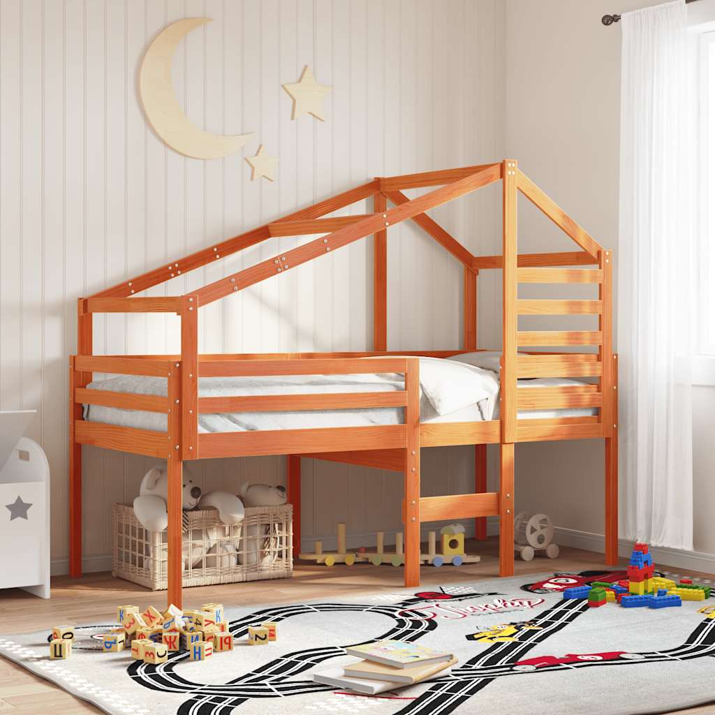 E-shop Multidom Strecha na detskú posteľ voskovohnedá 188x82x113 cm borovica