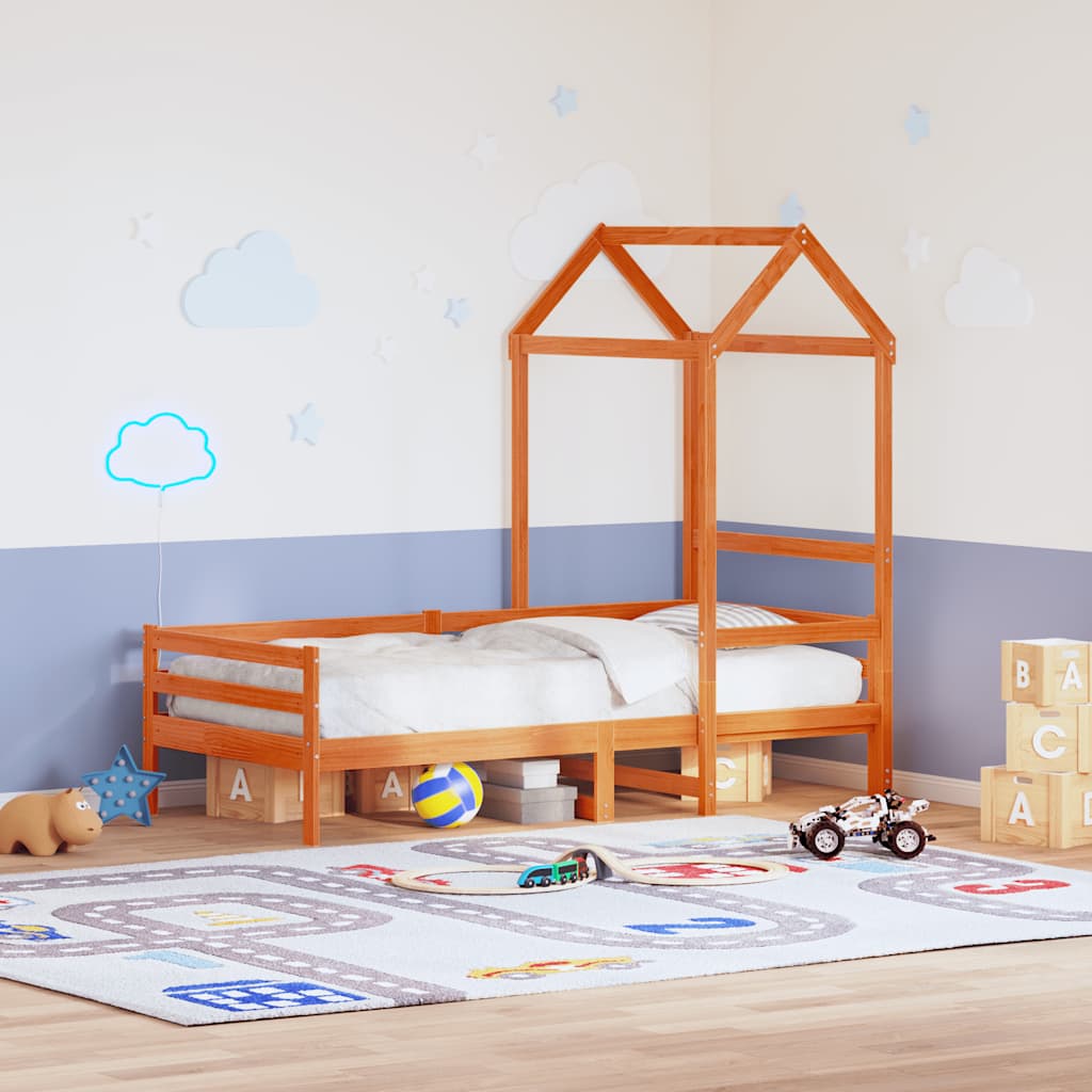 E-shop Multidom Strecha na detskú posteľ voskovohnedá 118x70x176,5 cm borovica