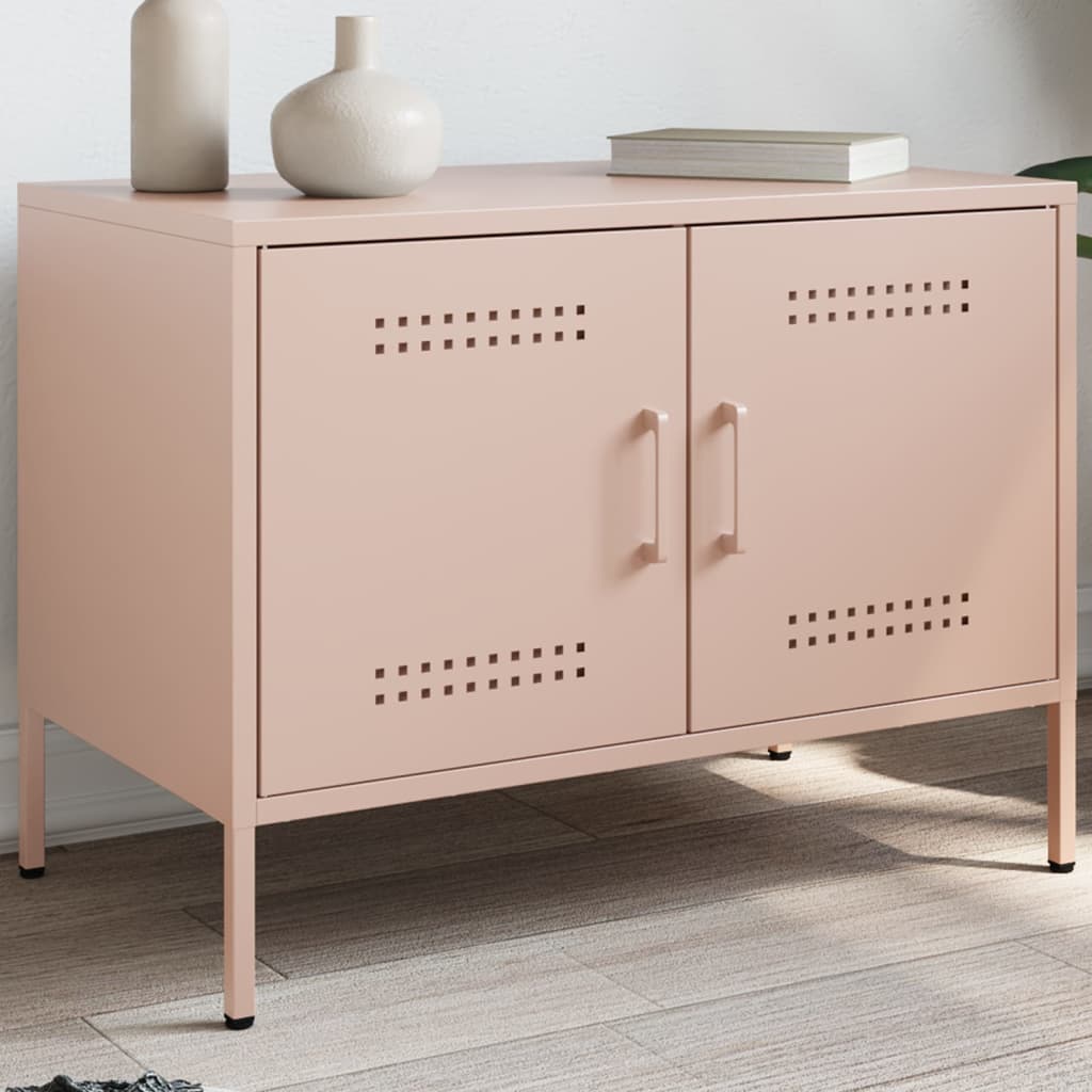 E-shop Multidom TV skrinka ružová 68x39x50,5 cm oceľ