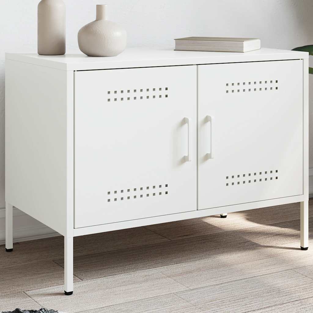 E-shop Multidom TV skrinka biela 68x39x50,5 cm oceľ