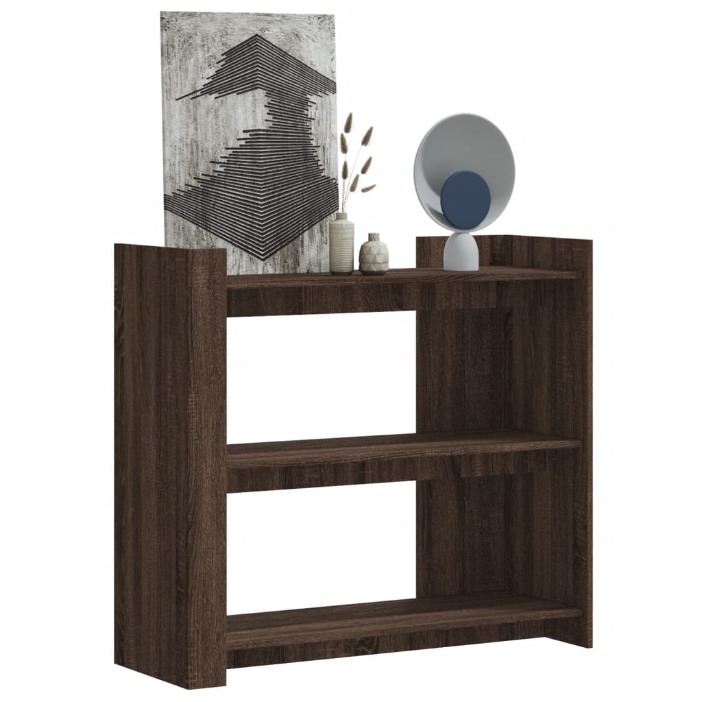 E-shop Multidom Konzolový stolík hnedý dub 100x35x90 cm kompozitné drevo