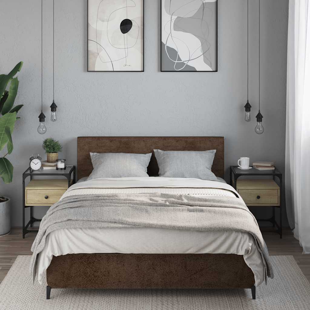 E-shop Multidom Nočné stolíky 2 ks dub sonoma 40x40x55 cm kompozitné drevo