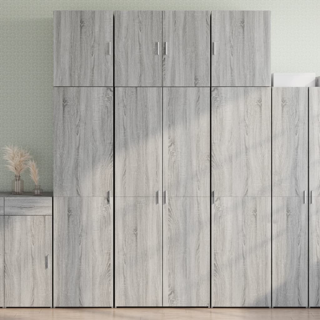 E-shop Multidom Vysoká skrinka sivý dub sonoma 80x42,5x249 cm kompozitné drevo