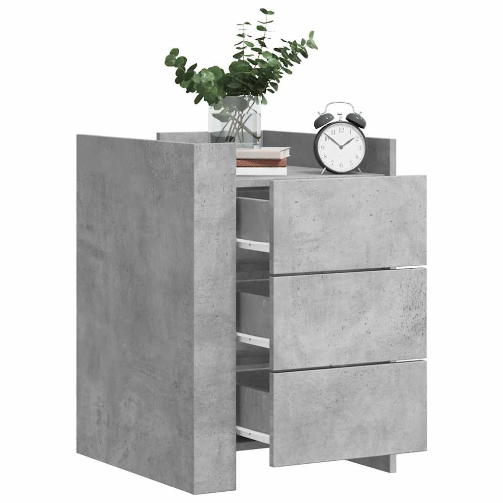 E-shop Multidom Nočný stolík betónovosivý 45x50x65 cm kompozitné drevo
