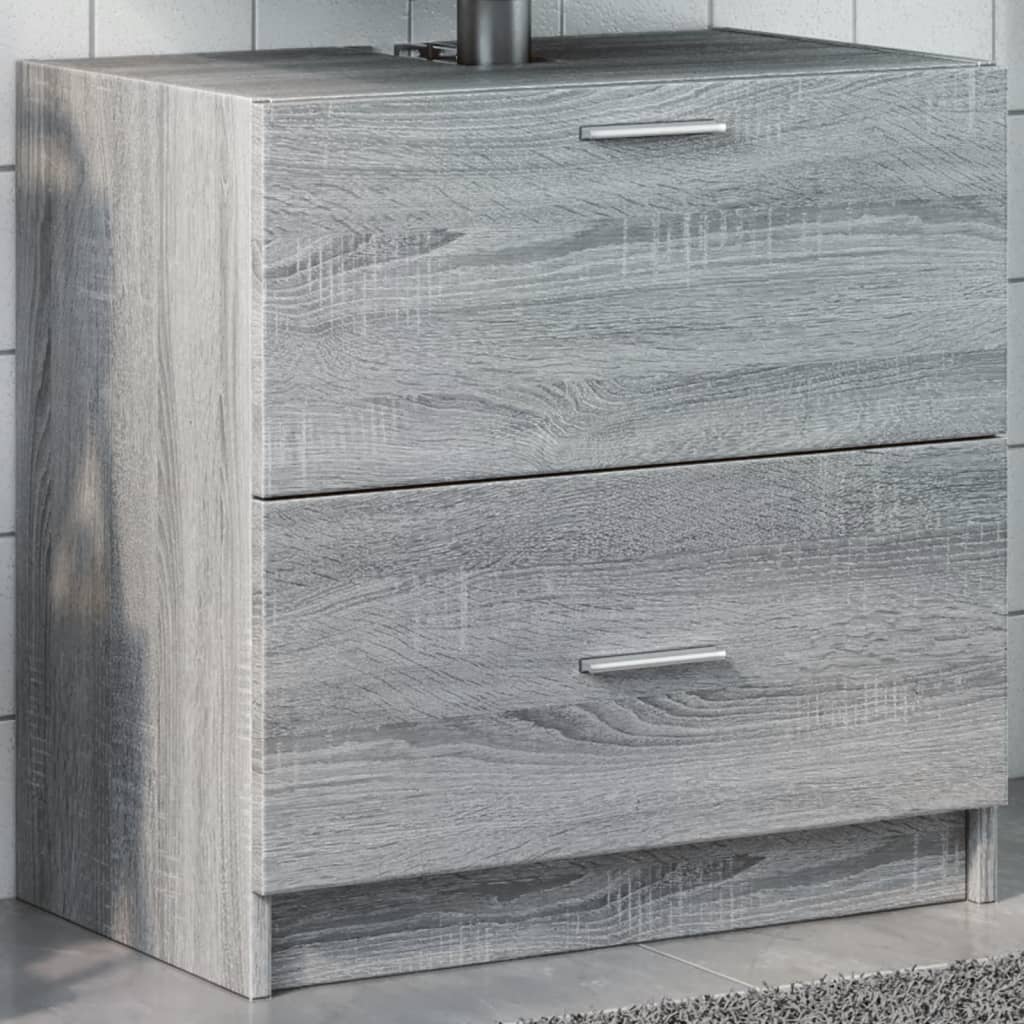 E-shop Multidom Umývadlová skrinka sivý dub sonoma 59x37x59 cm kompozitné drevo