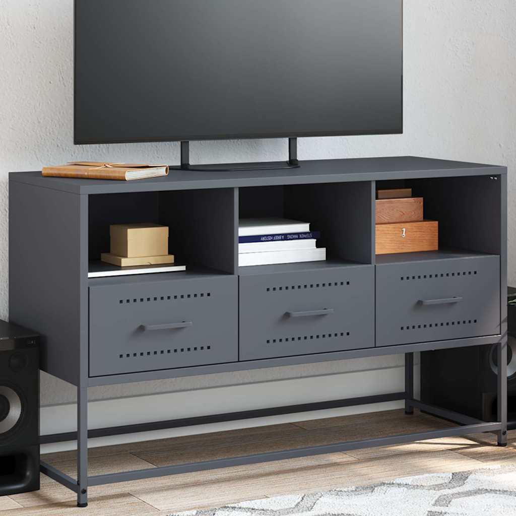 E-shop Multidom TV skrinka antracitová 100,5x39x60,5 cm oceľ