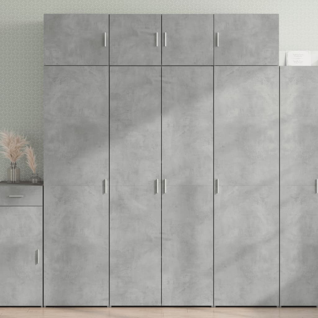 E-shop Multidom Úložná skrinka betónovo sivá 80x42,5x225 cm kompozitné drevo
