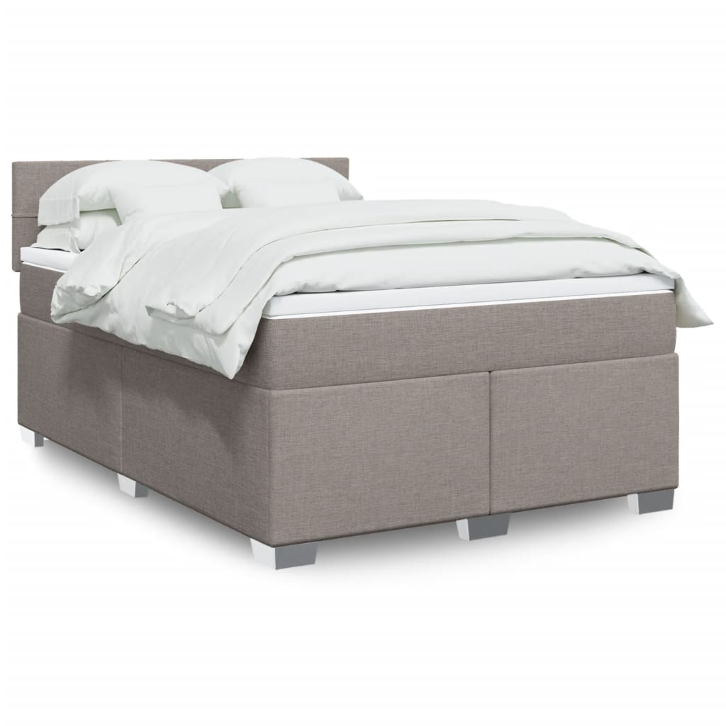E-shop Multidom Posteľný rám boxspring s matracom sivohned 140x200 cm látka
