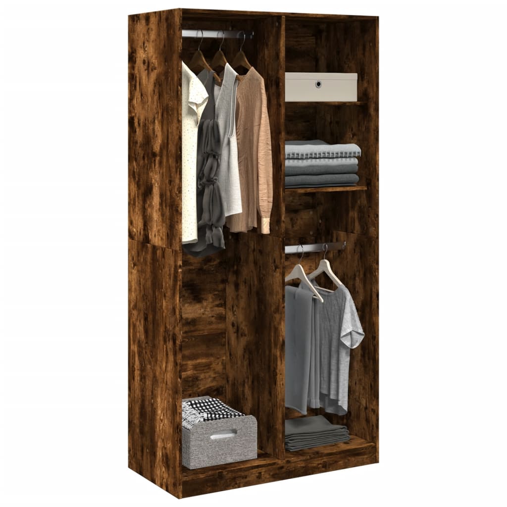 E-shop Multidom Šatník dymový dub 100x50x200 cm spracované drevo