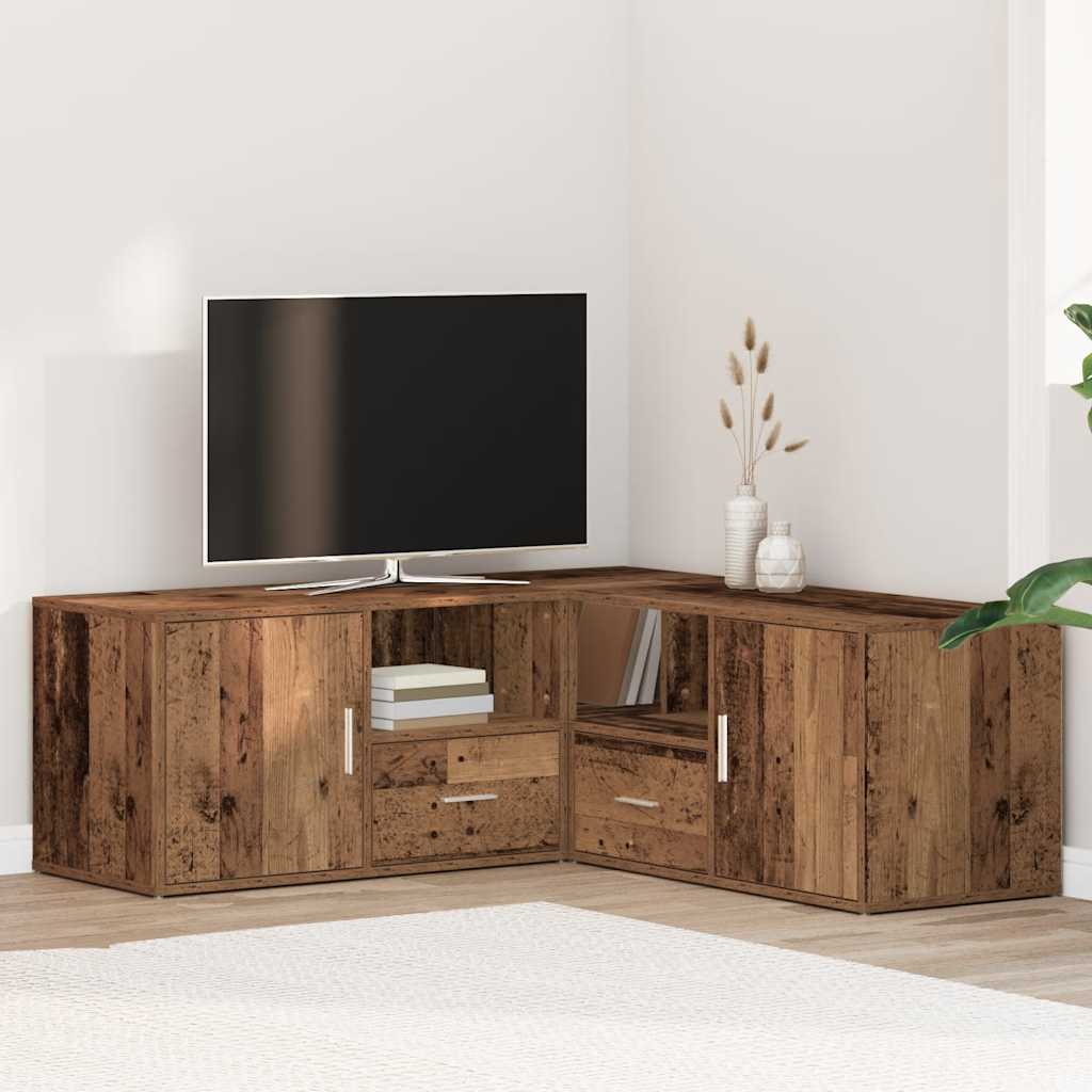 E-shop Multidom Rohová skriňa staré drevo 200x40x45 cm kompozitné drevo
