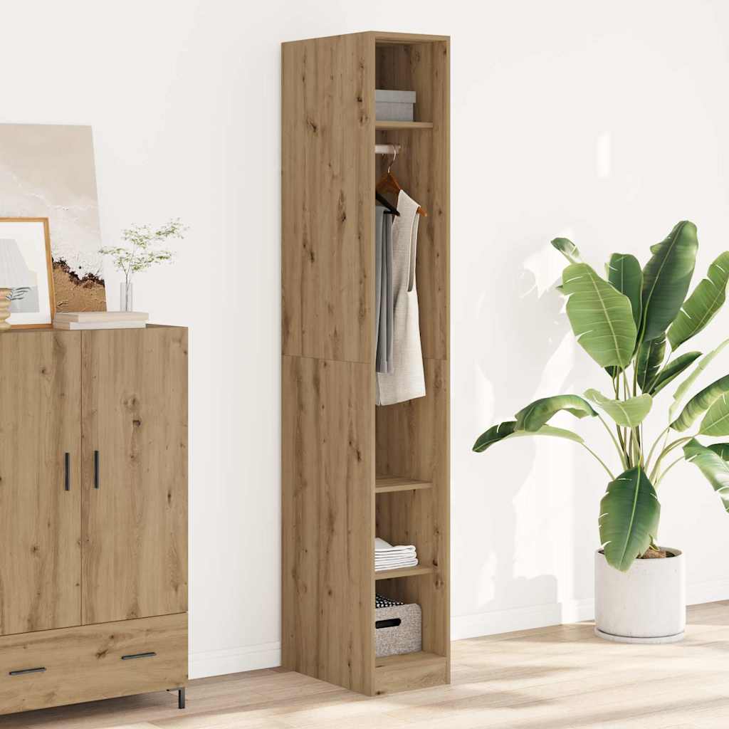 E-shop Multidom Šatník dub artisan 30x50x200 cm kompozitné drevo