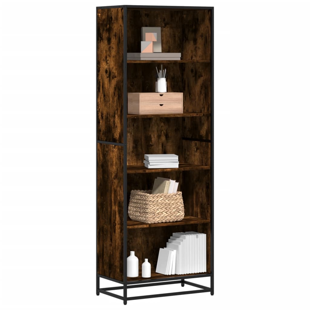 E-shop Multidom Knižnica dymový dub 60x35x170,5 cm kompozitné drevo