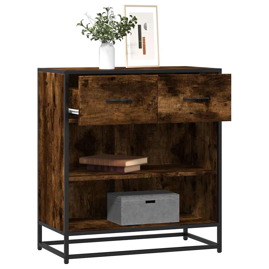 E-shop Multidom Komoda dymový dub 68x35x76 cm kompozitné drevo
