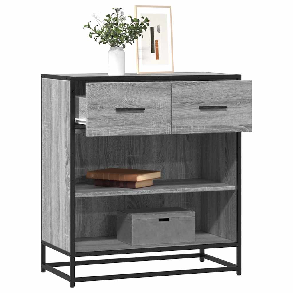 E-shop Multidom Komoda sivá sonoma 68x35x76 cm kompozitné drevo
