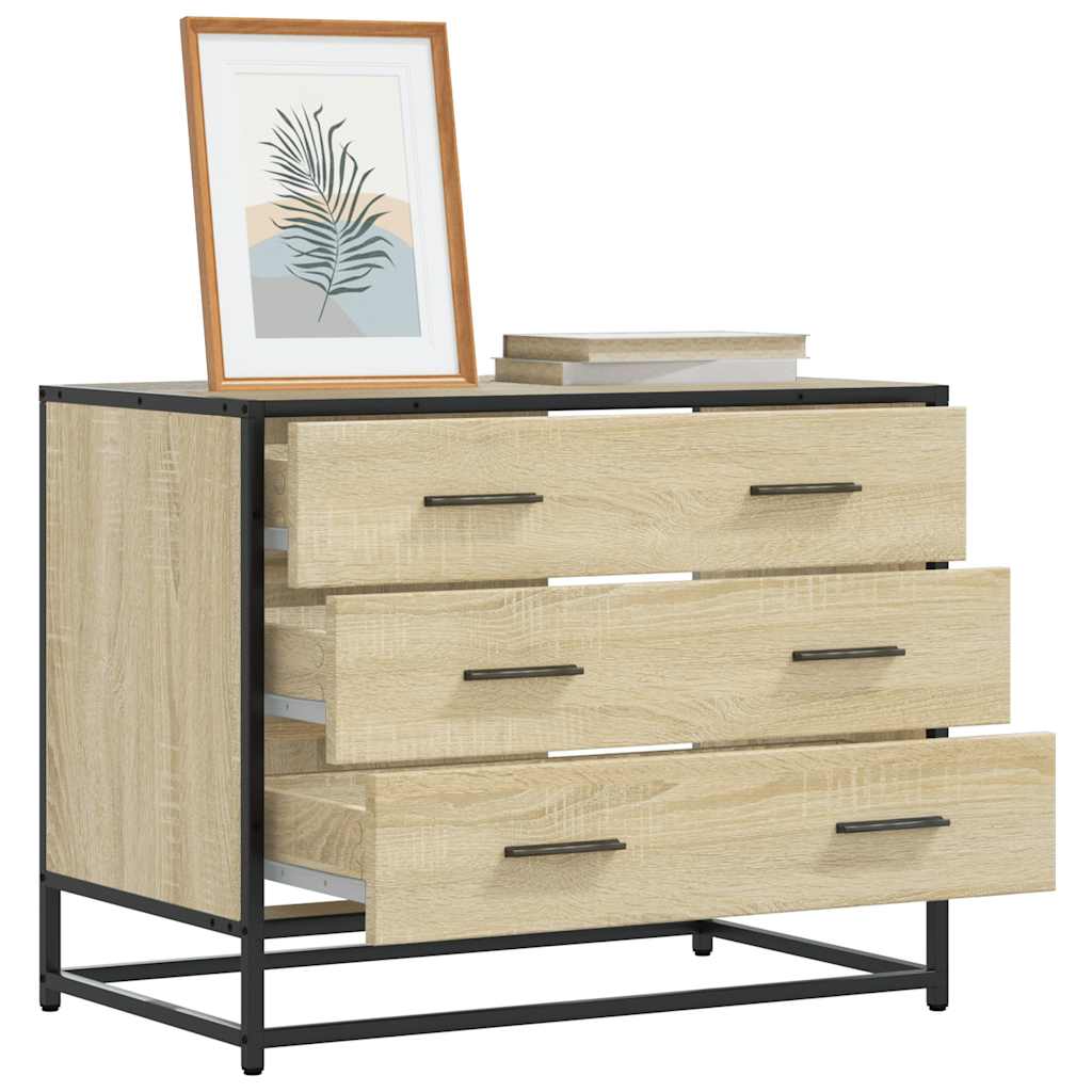 E-shop Multidom Skrinka so zásuvkami, dub sonoma 70x41x56 cm, kompozitné drevo