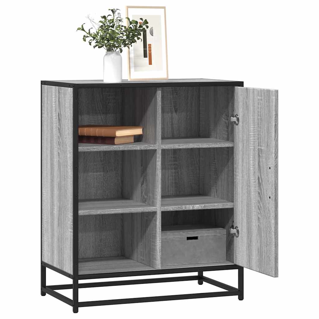 E-shop Multidom Komoda sivá sonoma 62x35x76 cm kompozitné drevo